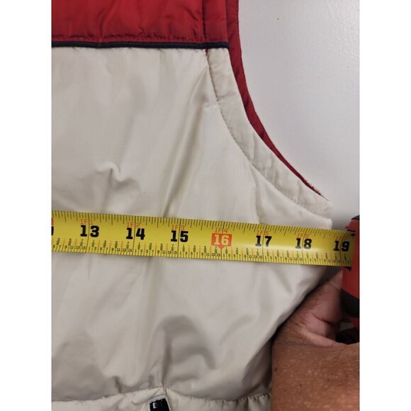 Vintage Abercrombie Puffer Vest Red & White Zipper Closure Size M - Picture 8 of 15